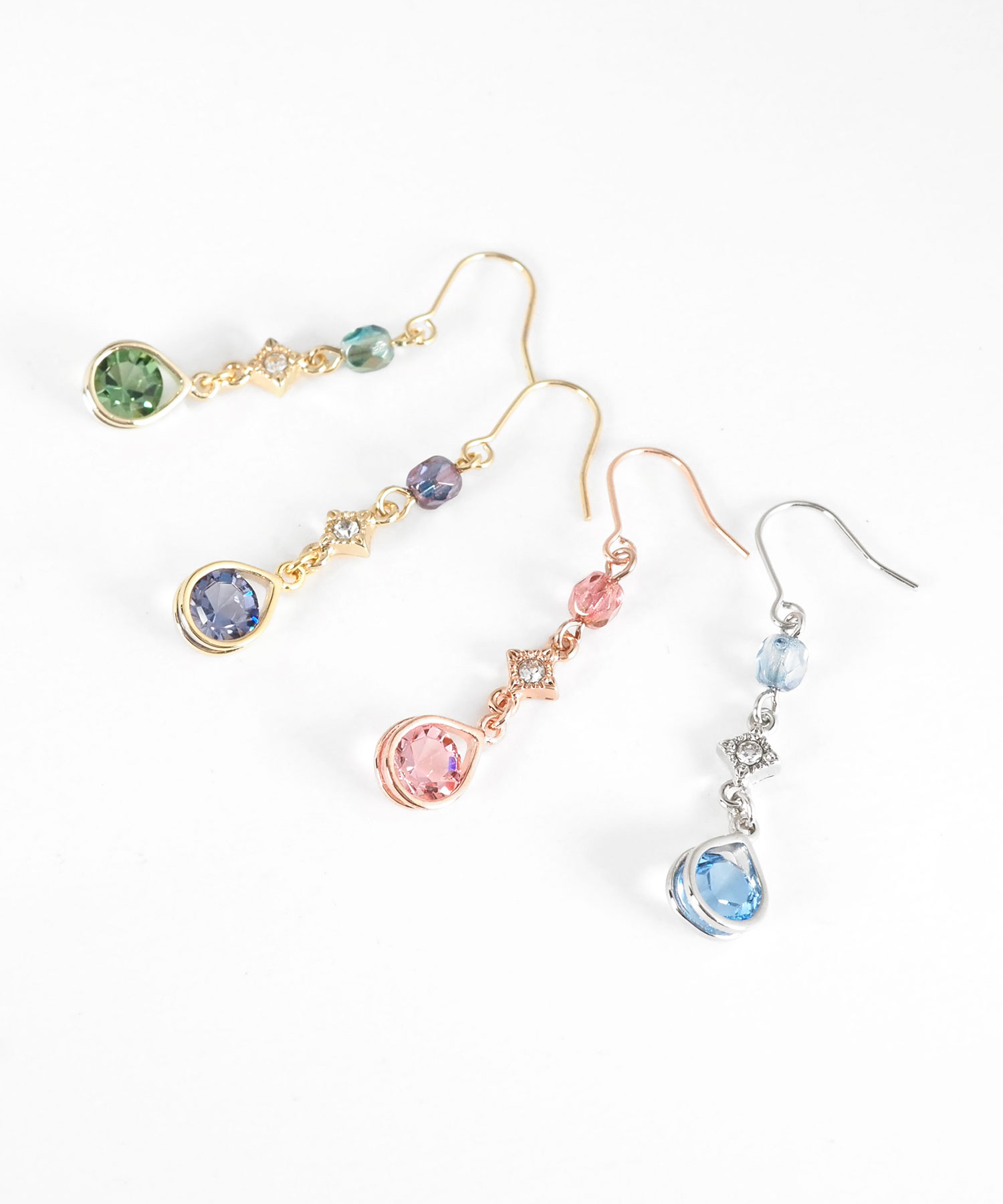 ドロップビジューフックピアス
