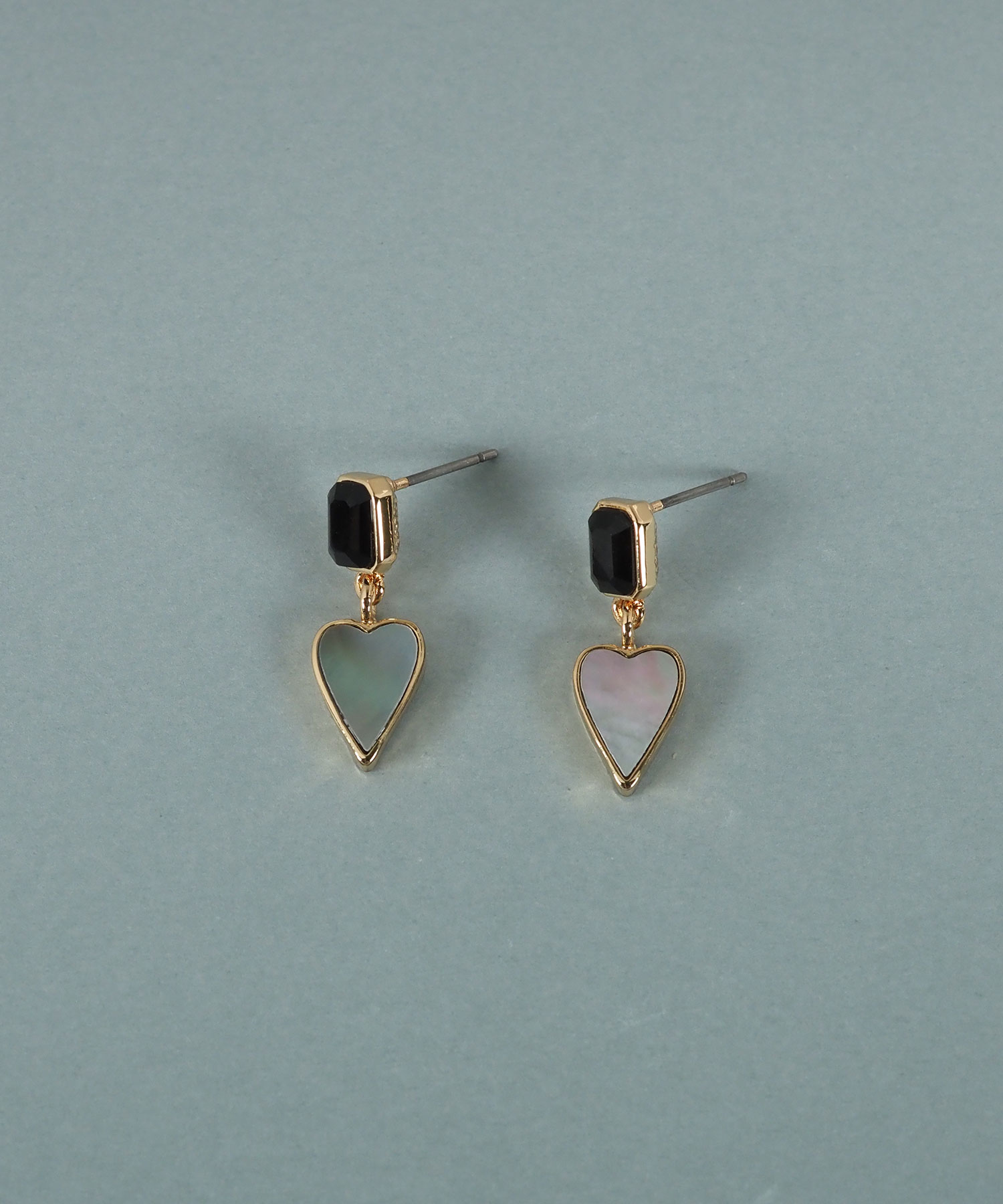 【予約商品】ハートノワールシェル ピアス【JUNO PREMIUM】