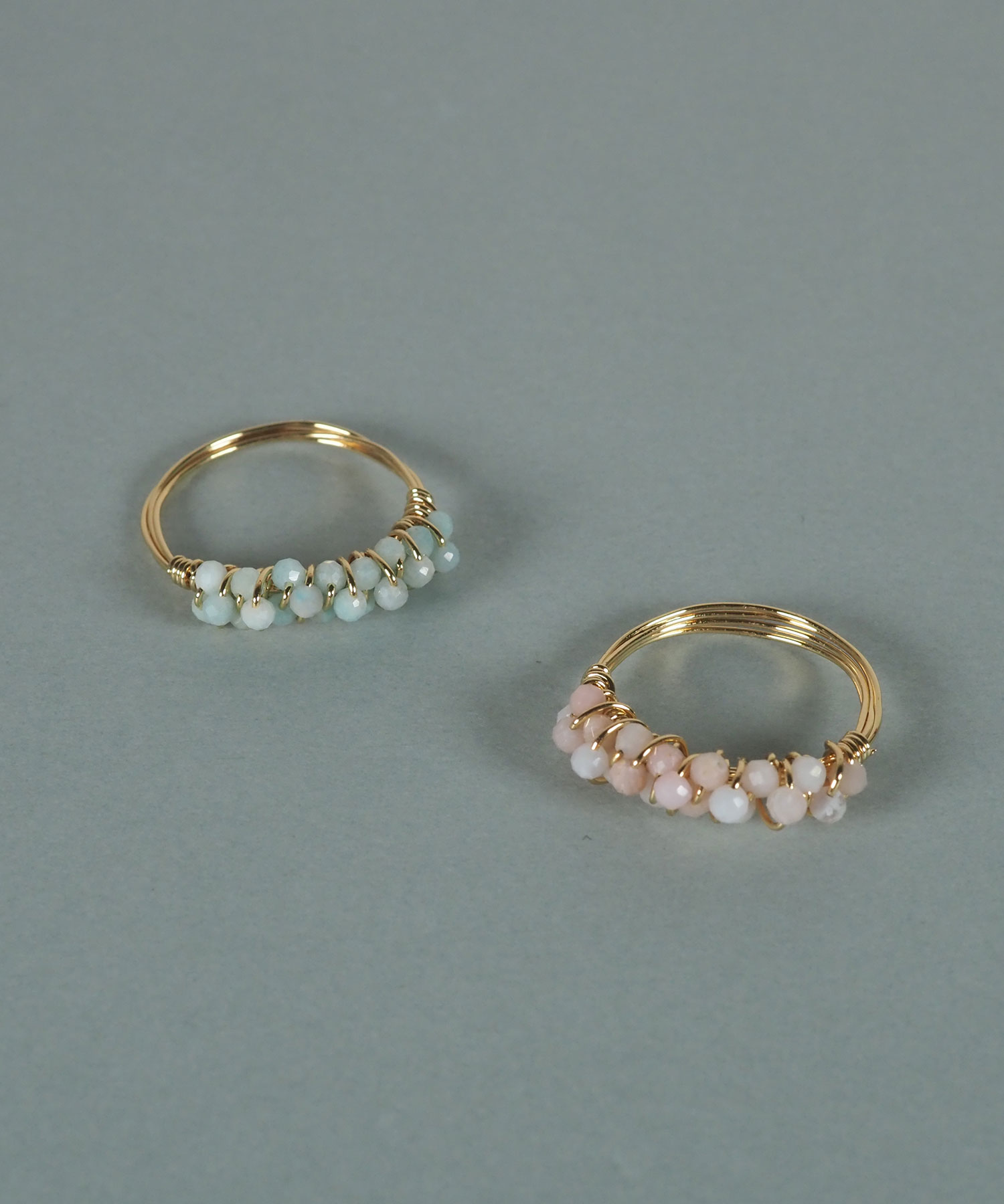 天然石ビーズワイヤーリング【JUNO PREMIUM】