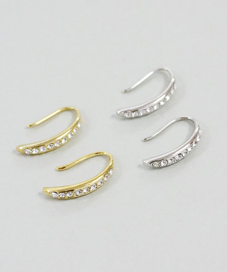 チェコストーンフックピアス【MUK petite charme】