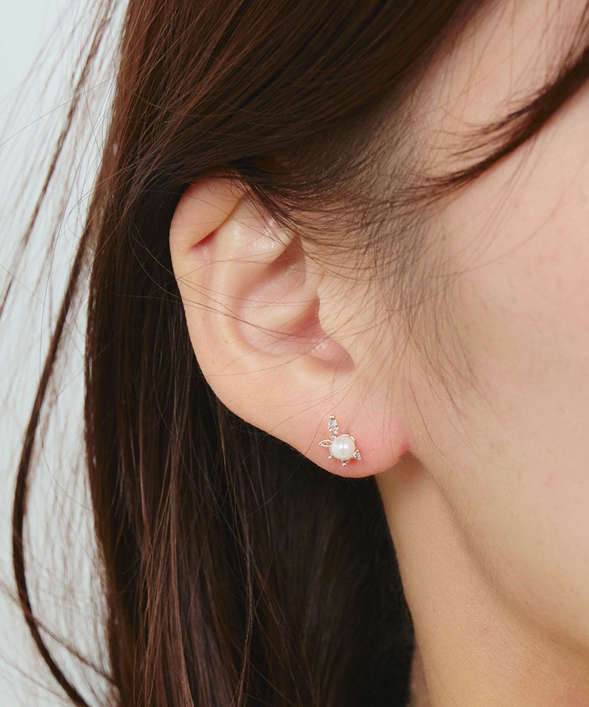 ナウパカパールチタンポストピアス