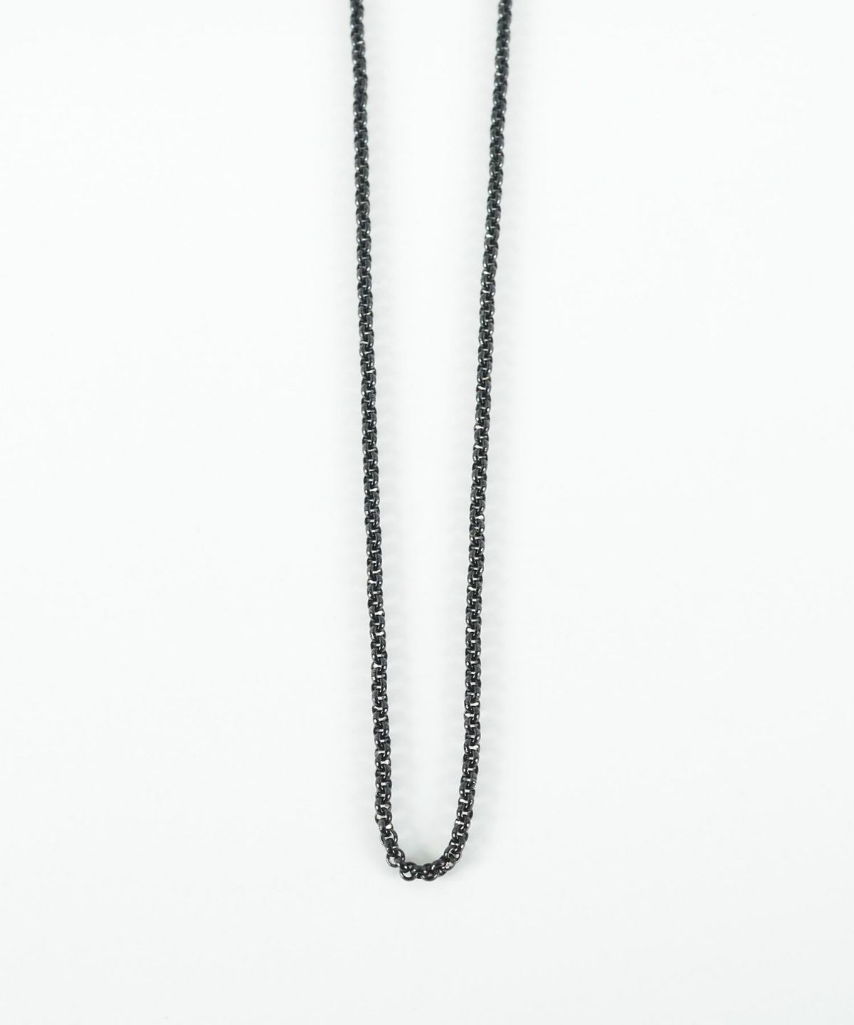 アズキチェーンBKステンレスネックレス