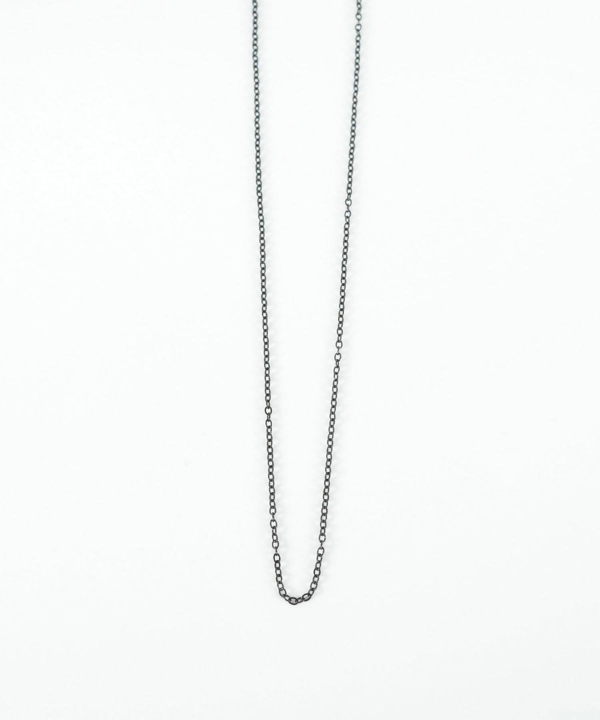 スリムアズキチェーンBKステンレスネックレス