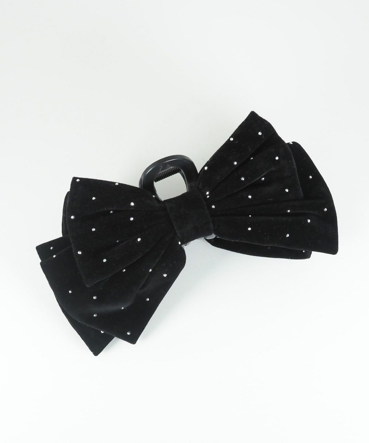 ドットベロアビッグリボンバンスクリップ