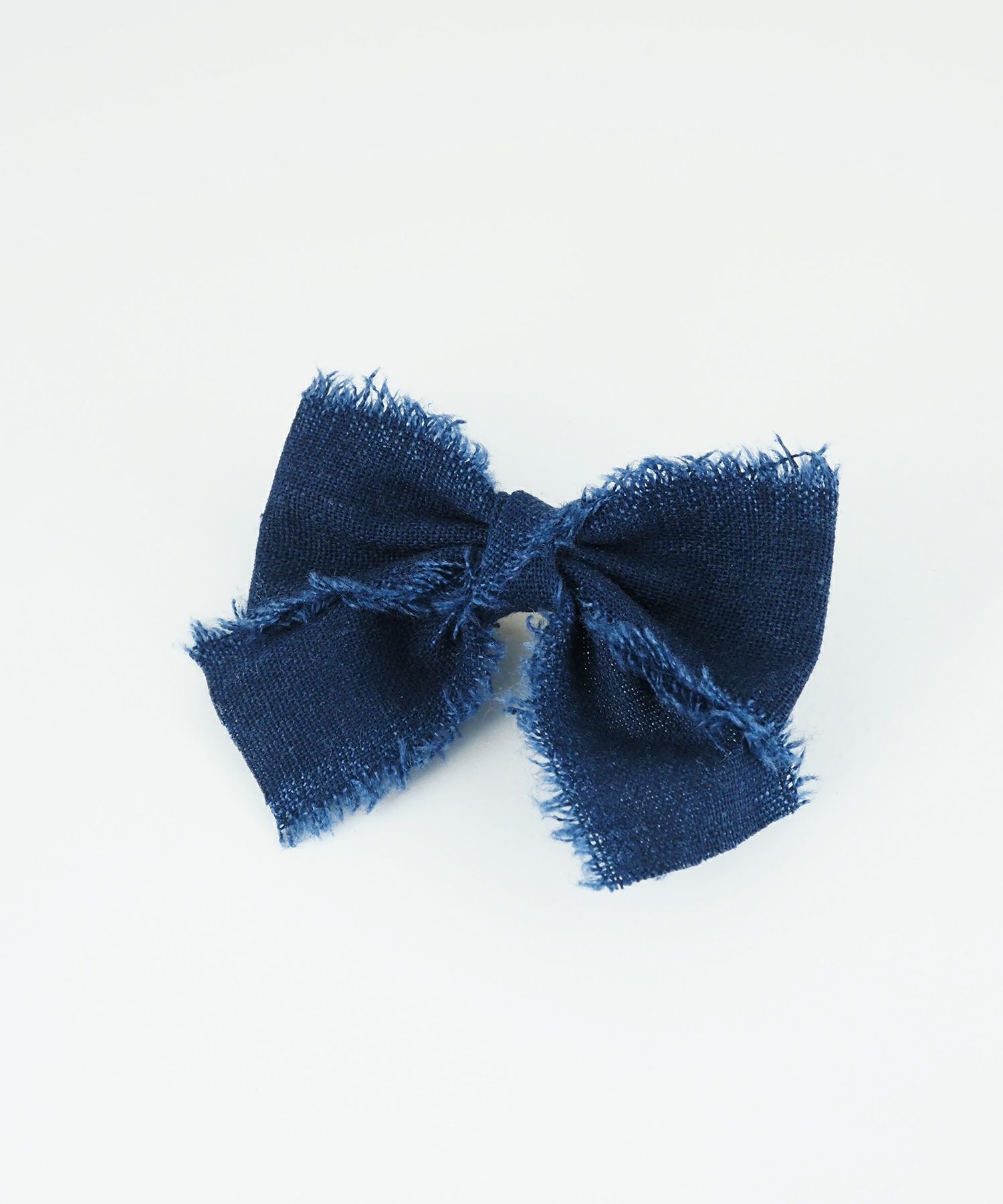 フリンジデニムリボン2Pセットヘアクリップ