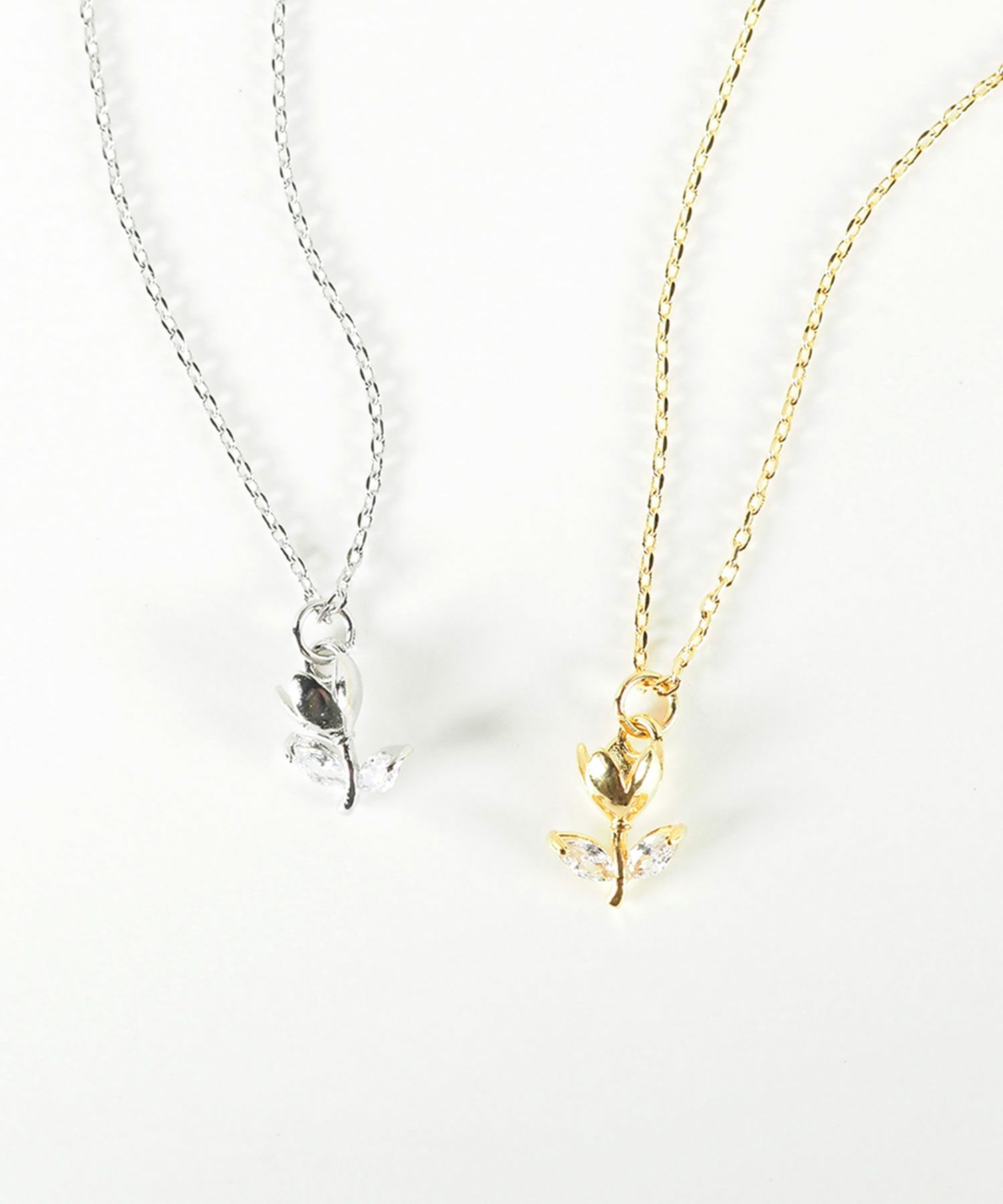 ジルコニアチューリップネックレス