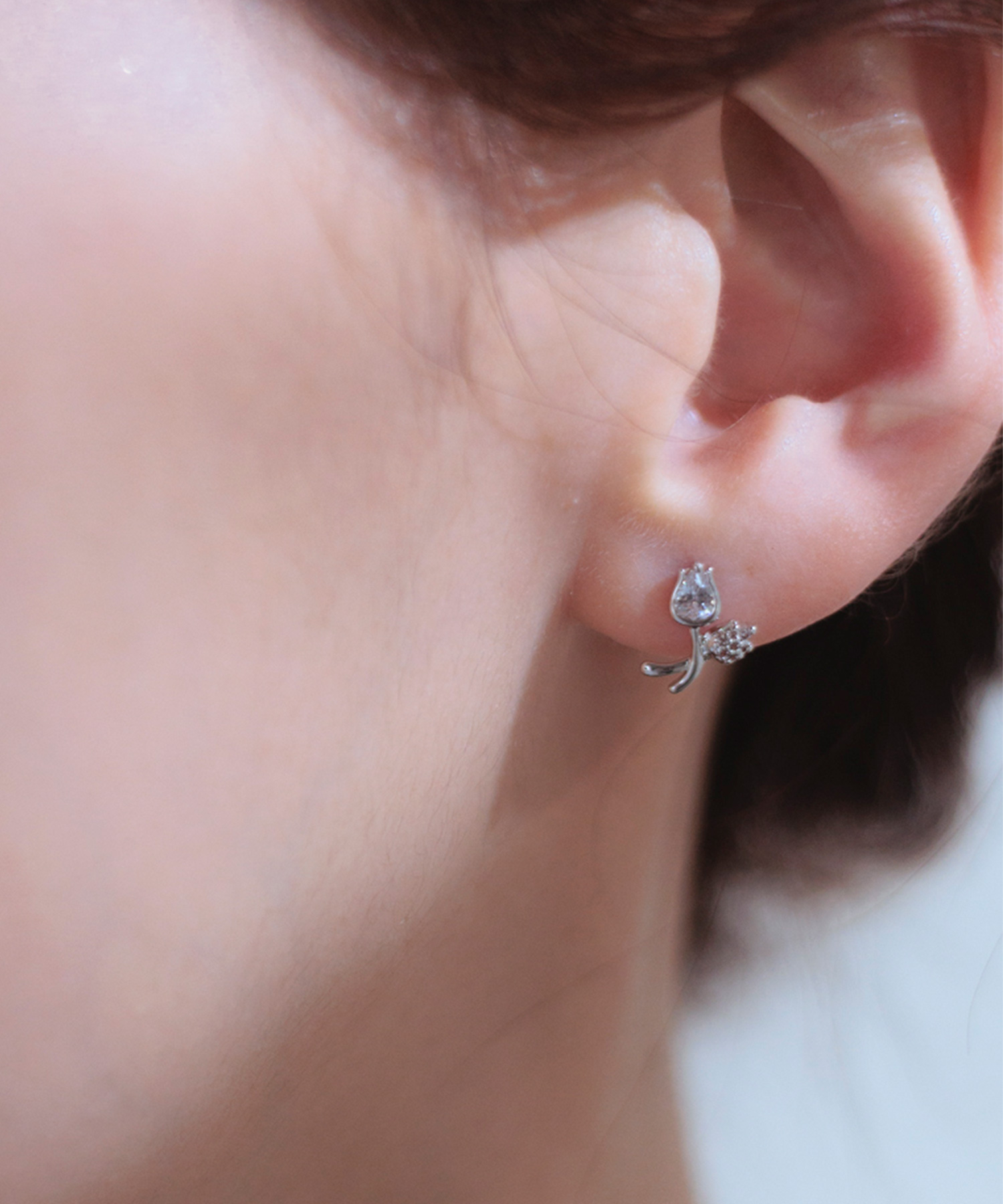 チューリップキュービックセットステンレスポストピアス