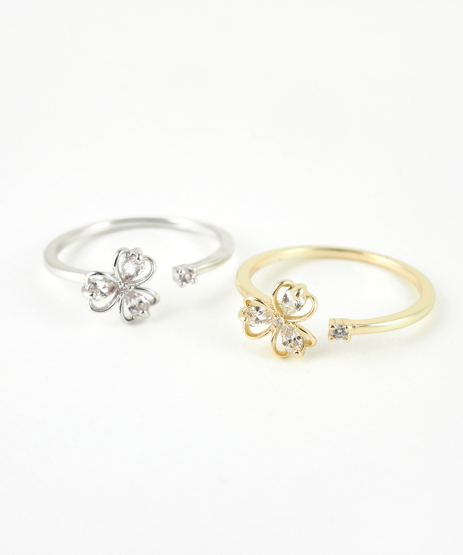 クローバーキュービックオープンリング