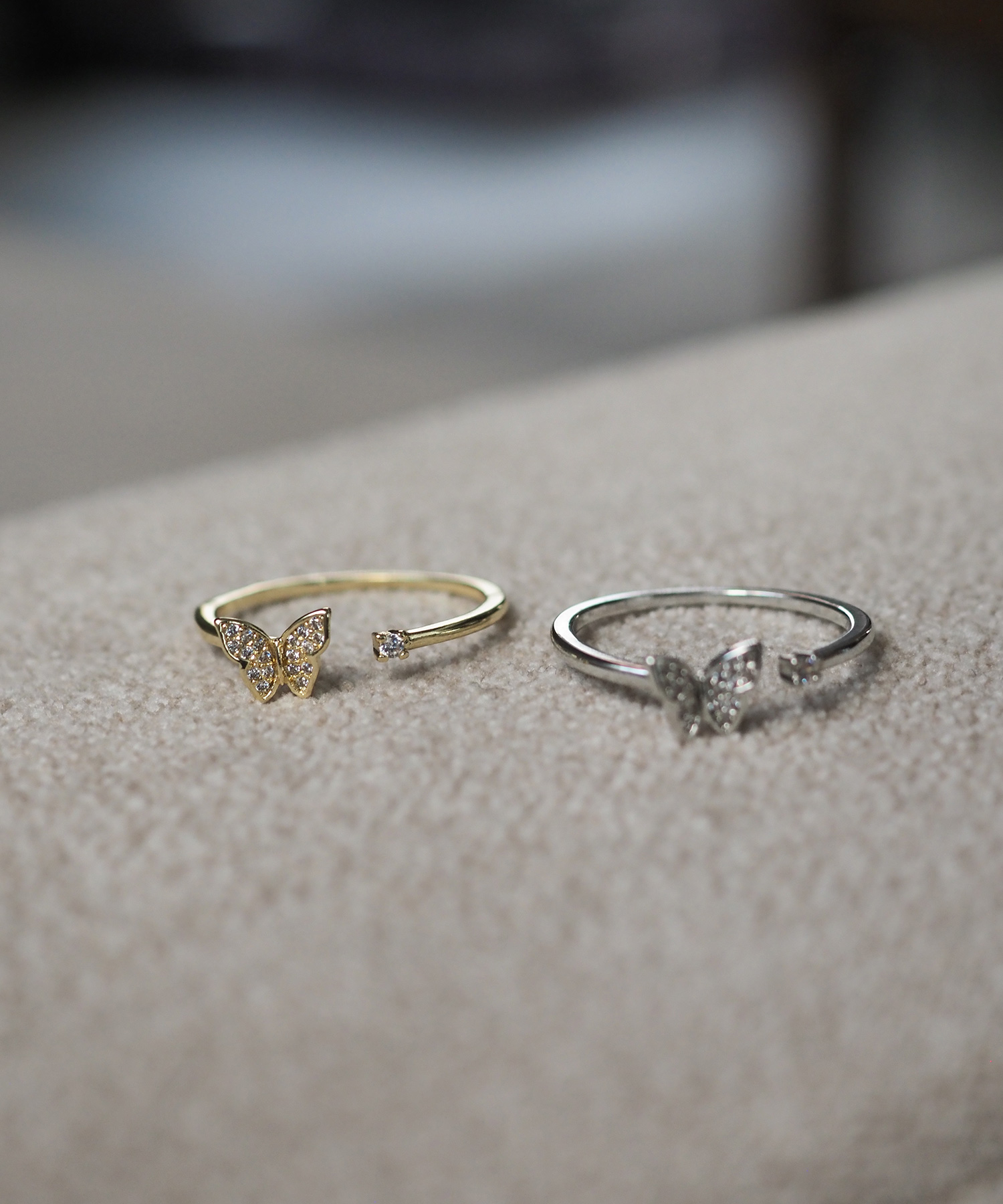 バタフライキュービックオープンリング