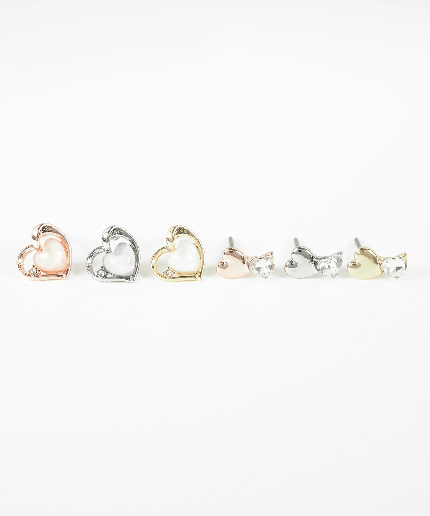 ラメハートセットチタンポストピアス