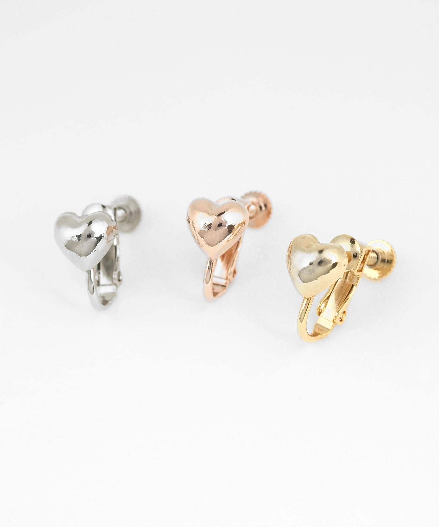 チャビーハートイヤリング