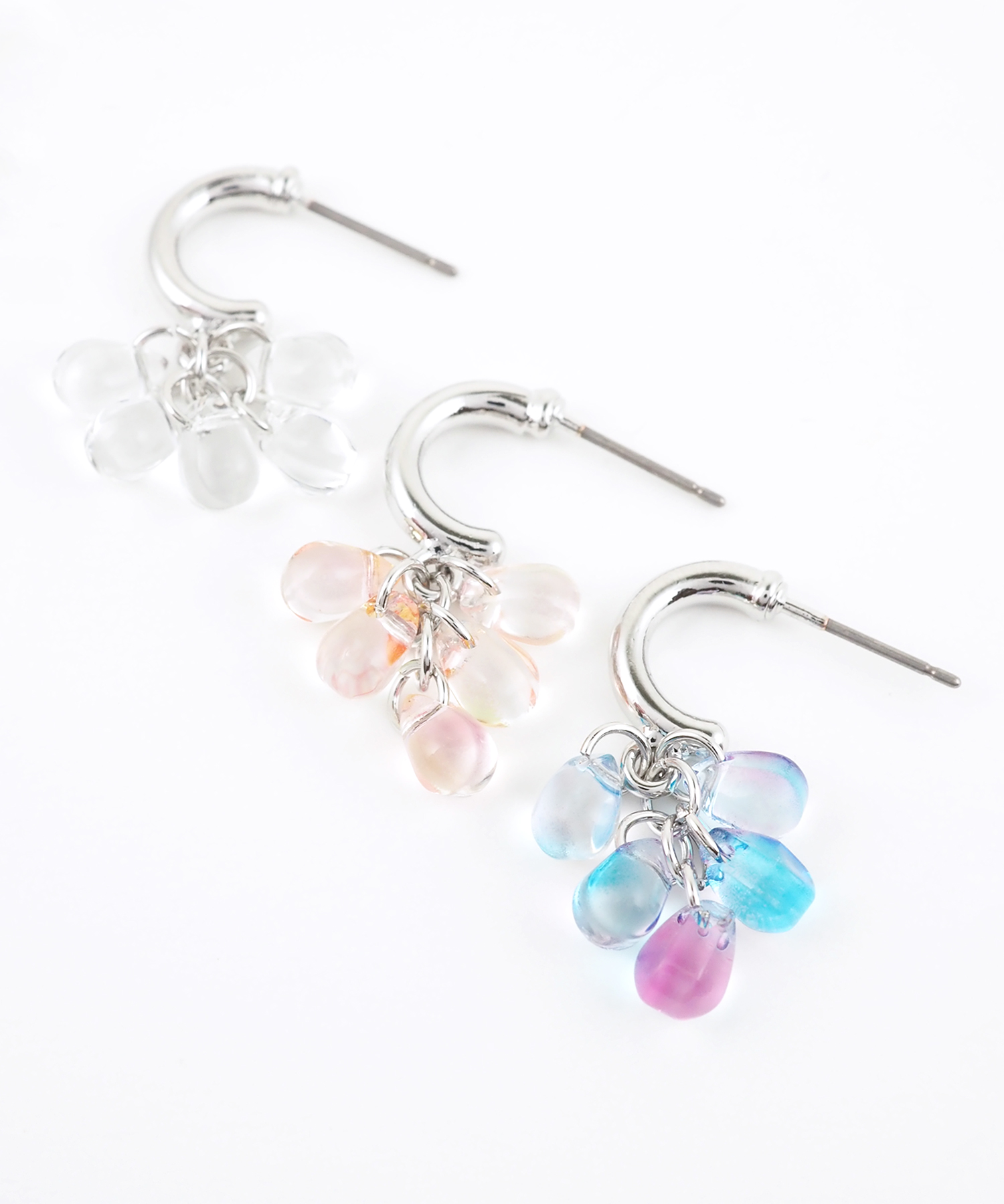 デュードロップチタンポストピアス