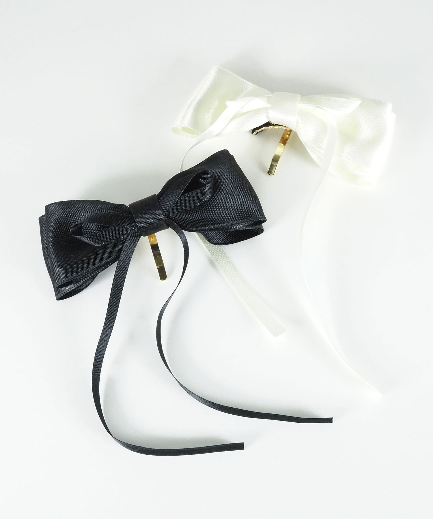 サテンリボンポニーフック