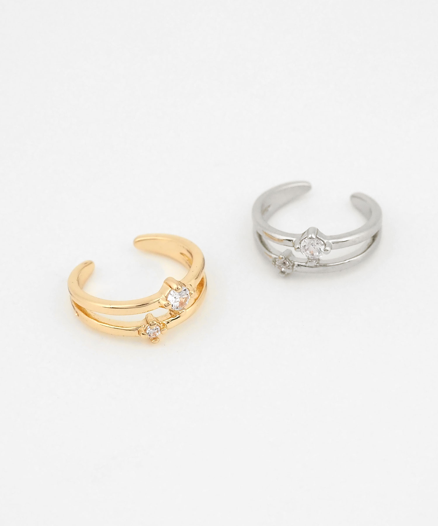 デュアルストーンイヤーカフ