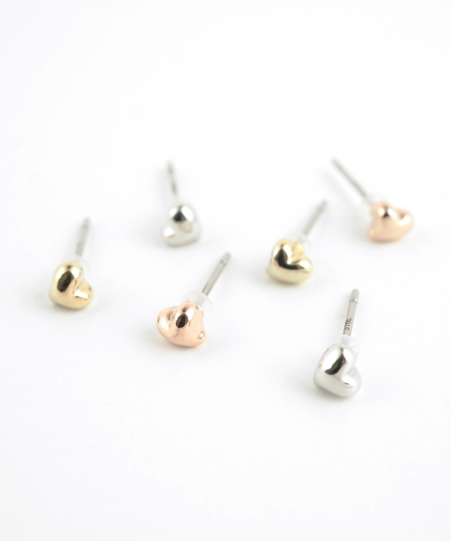 プランプメタルハートステンレスポストピアス