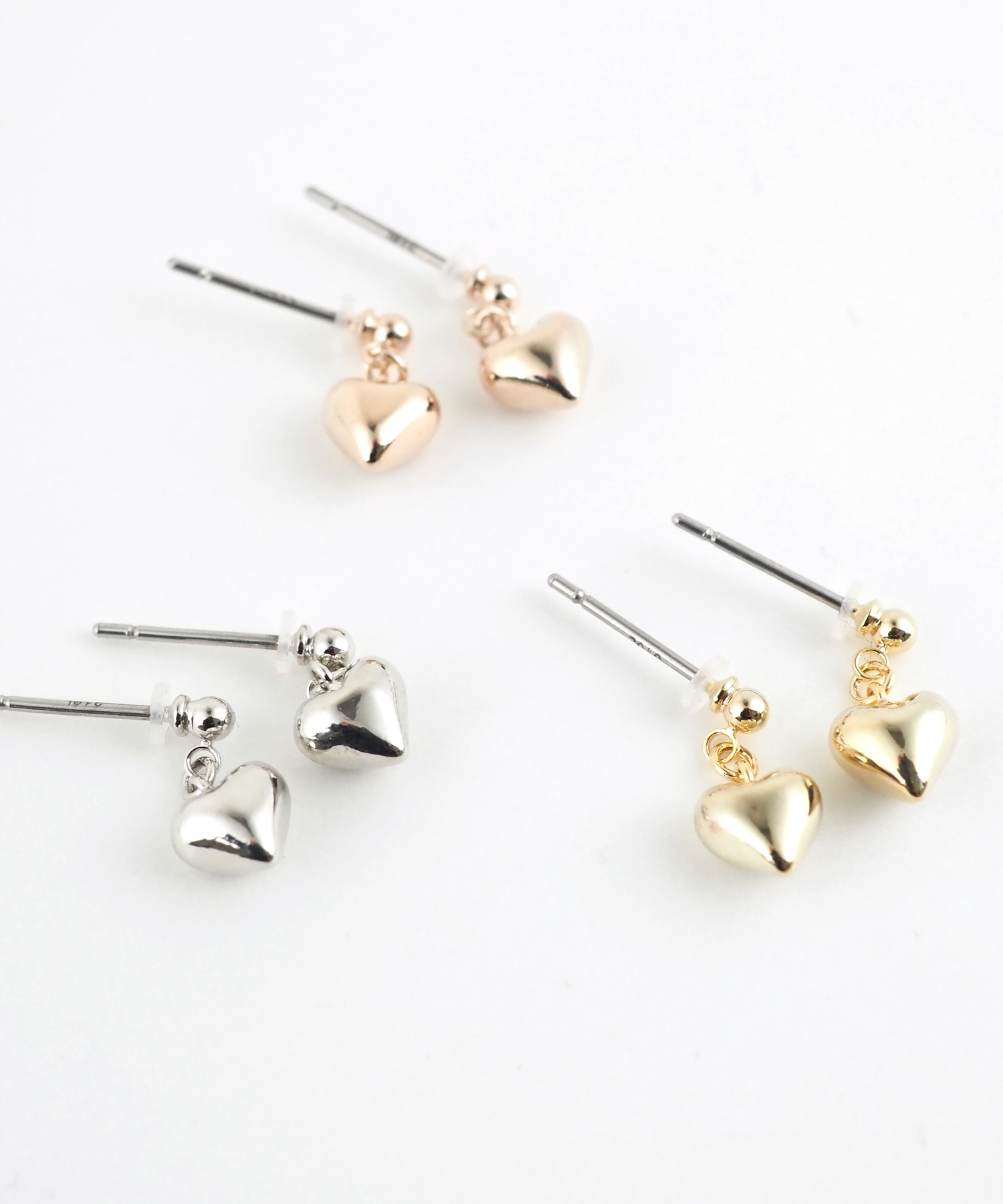 スイングプランプハートステンレスポストピアス