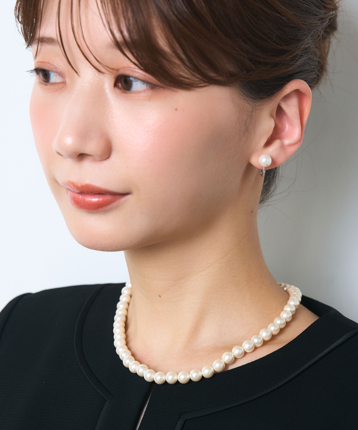 貝パールネックレス＆イヤリングセット