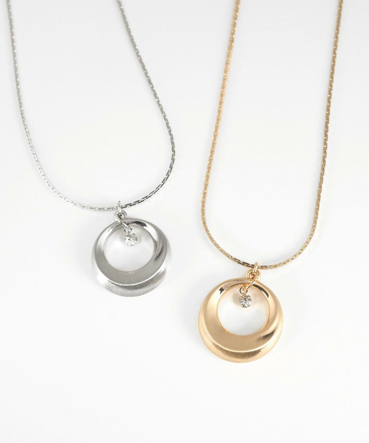 メタルストーンマグネットネックレス