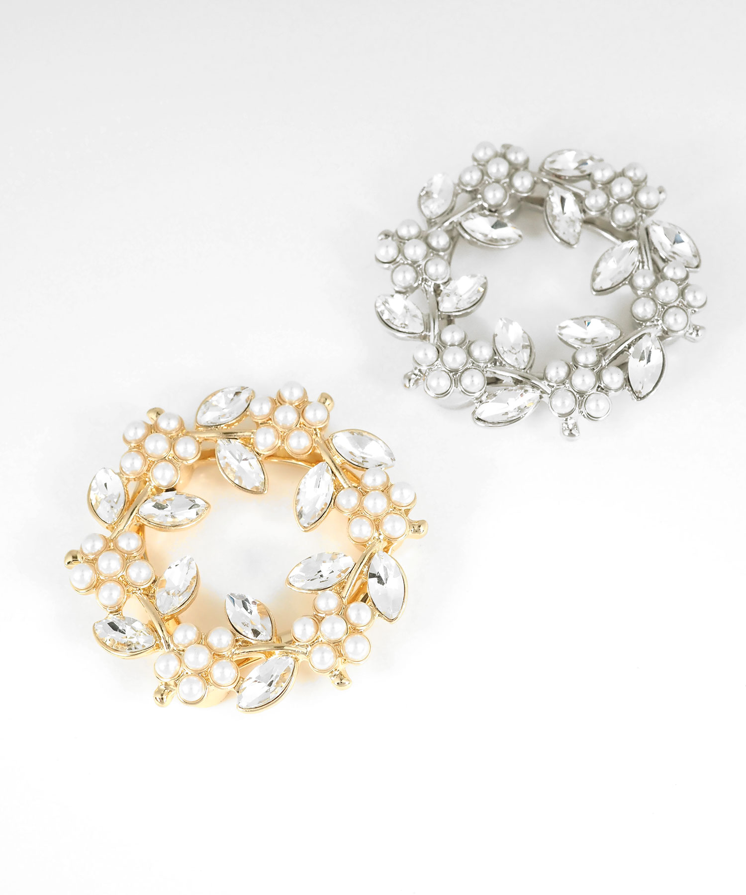 フラワーパールマグネットブローチ