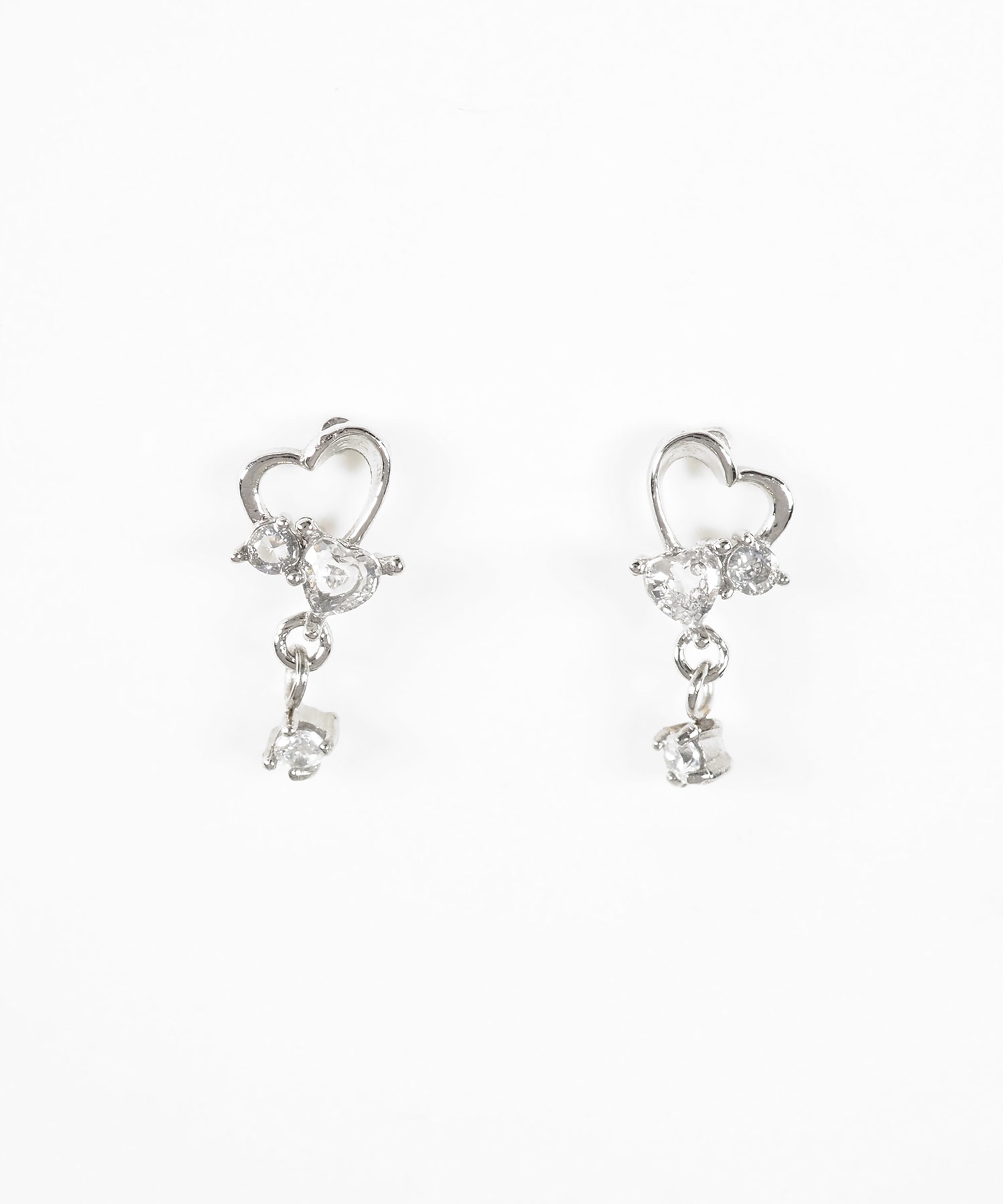 ハートチャームステンレスピアス