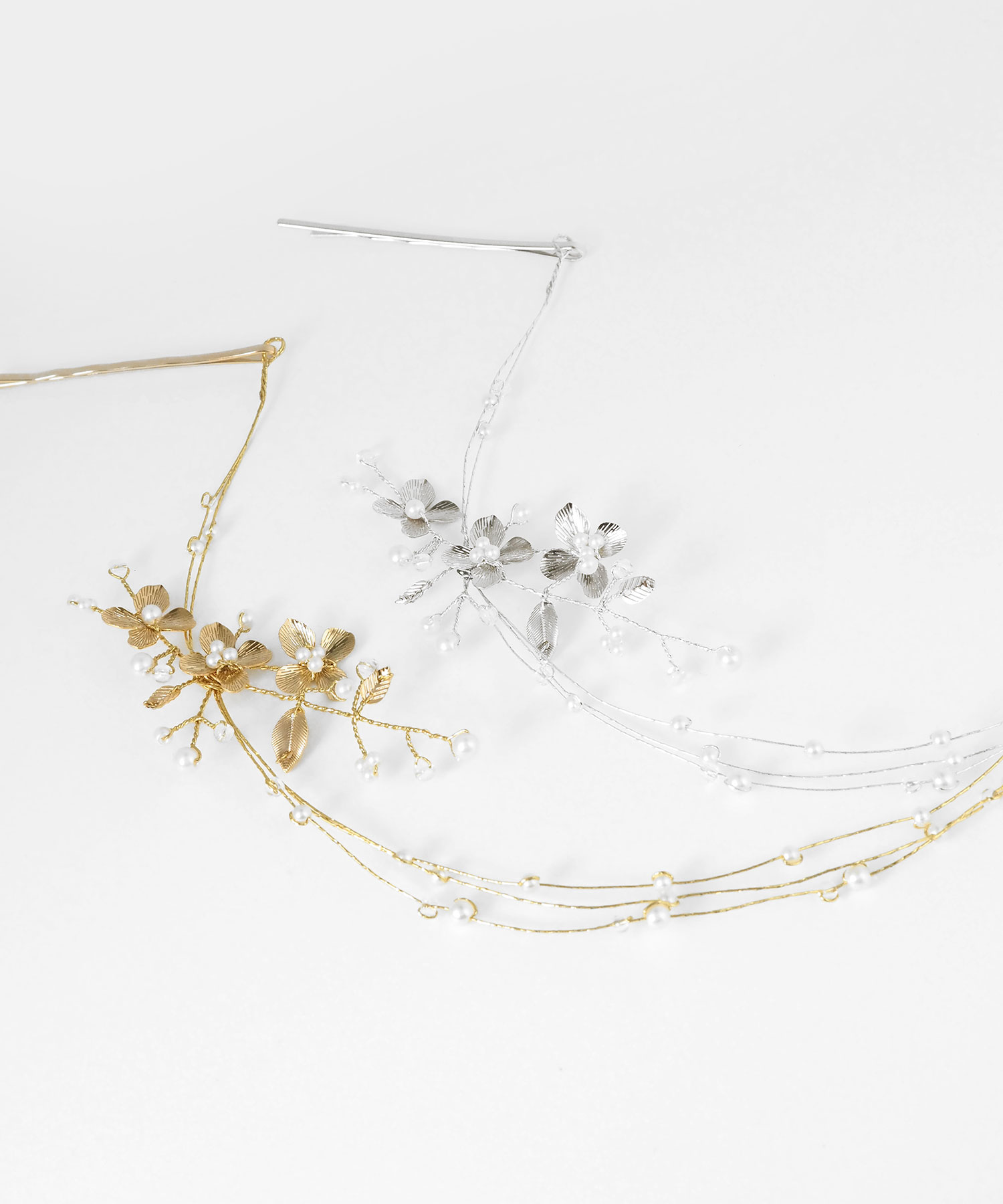 メタルフラワーヘッドドレス