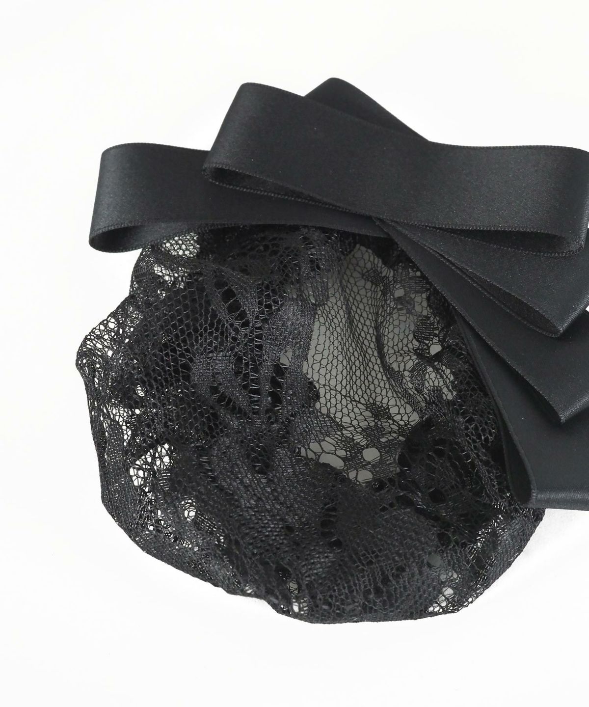 レースネット付クロスリボンバレッタ