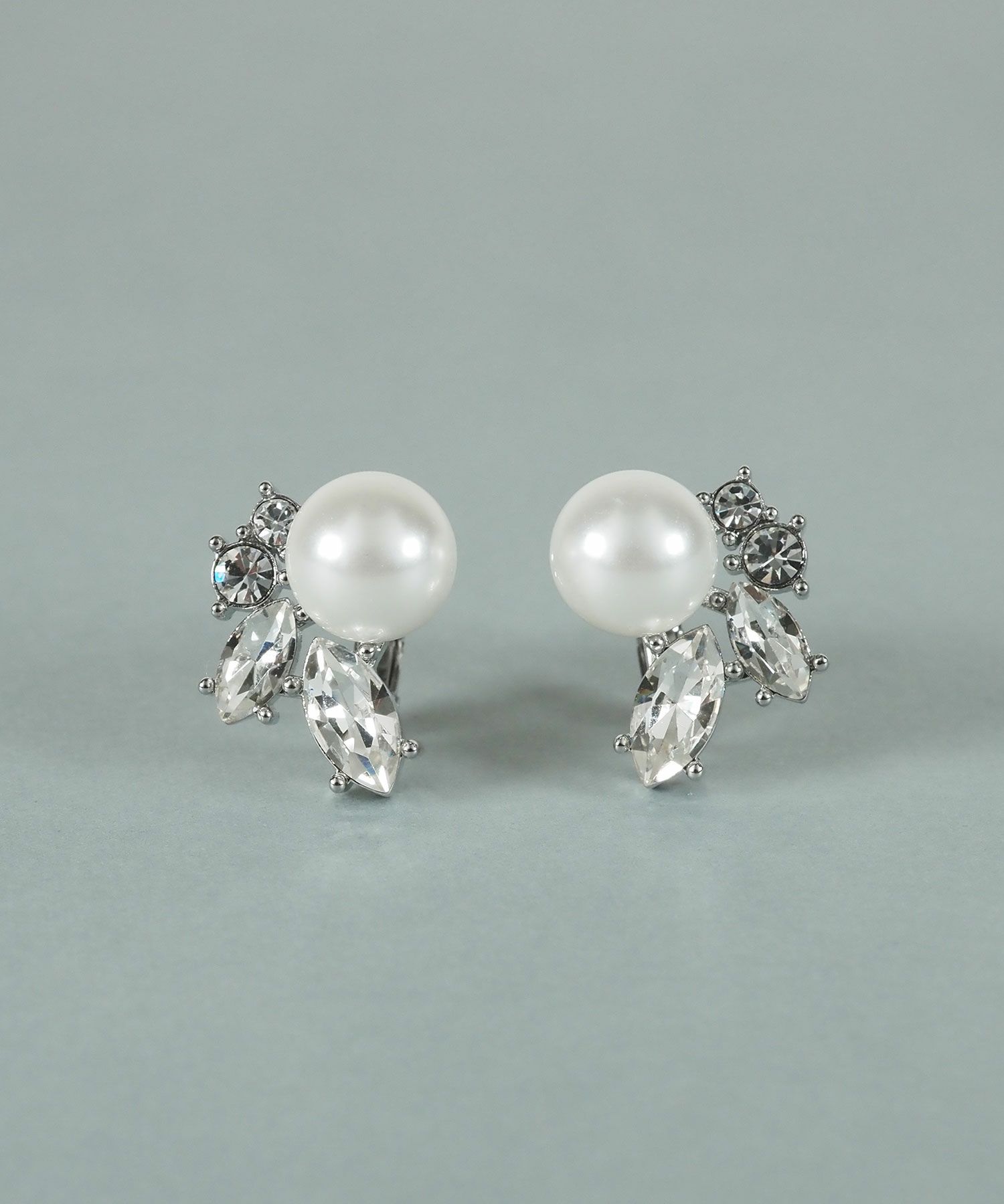 貝パールビジューイヤリング【JUNO PREMIUM】