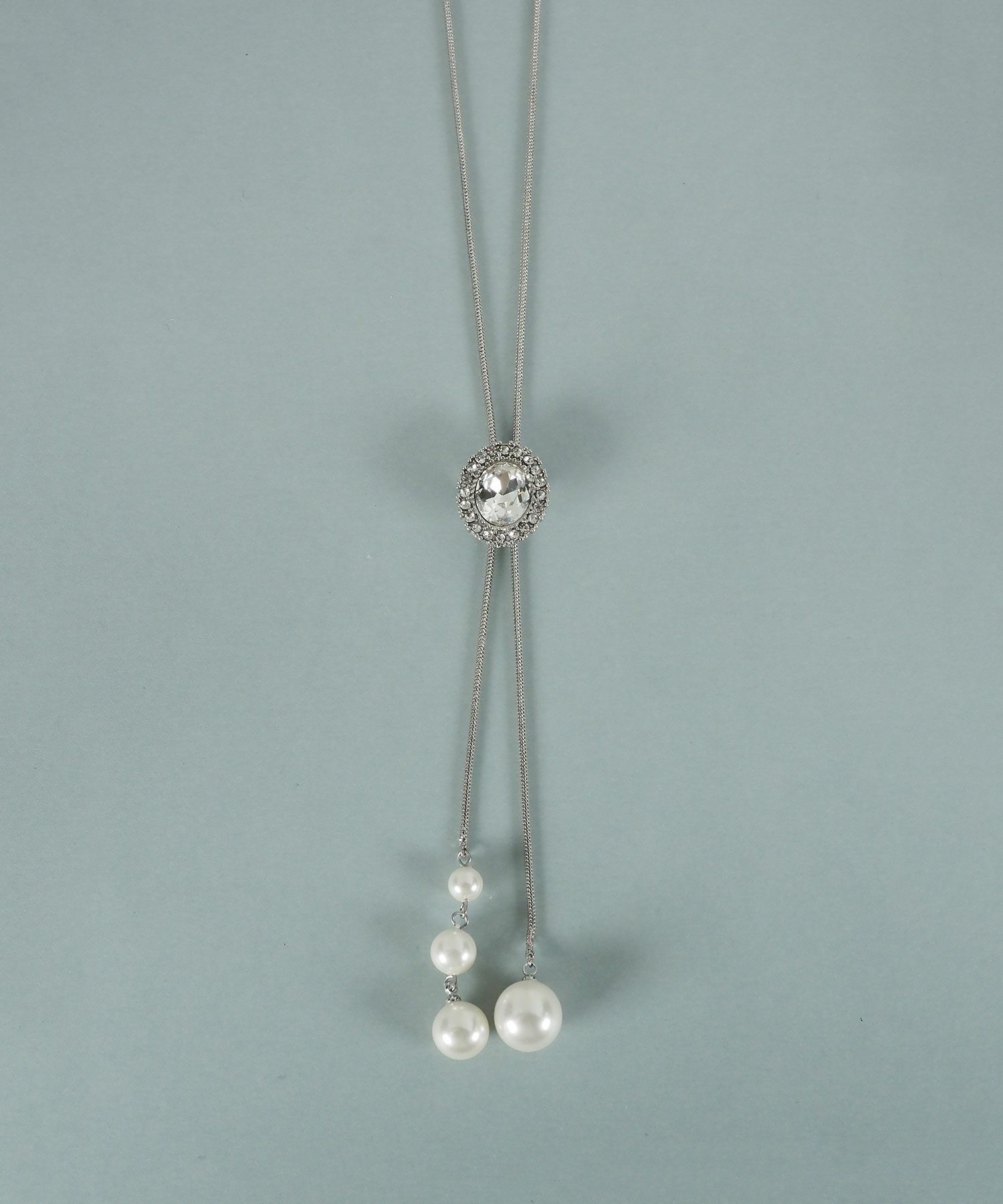 貝パールビジューロングネックレス【JUNO PREMIUM】