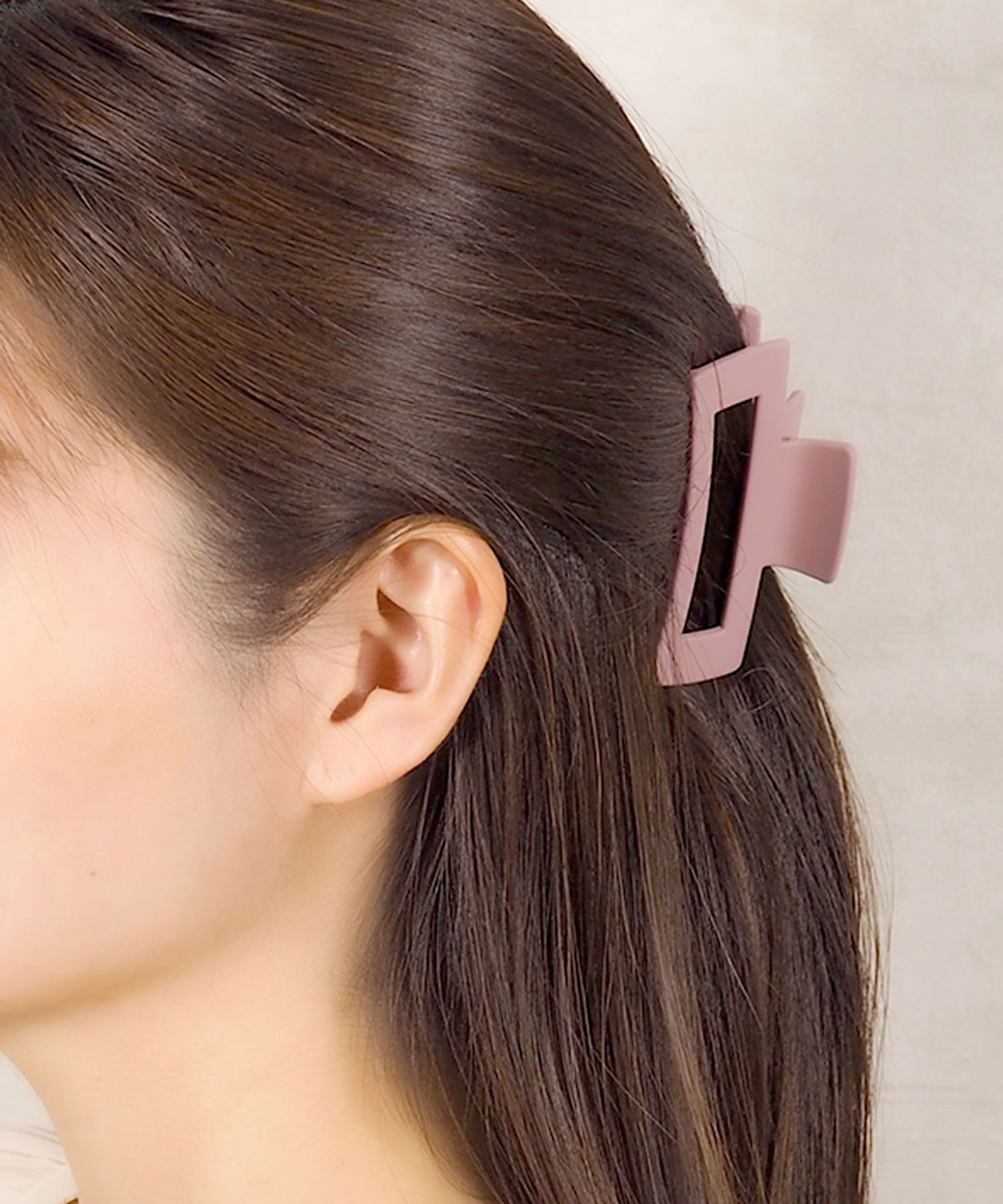 マットスクエアヘアクリップ