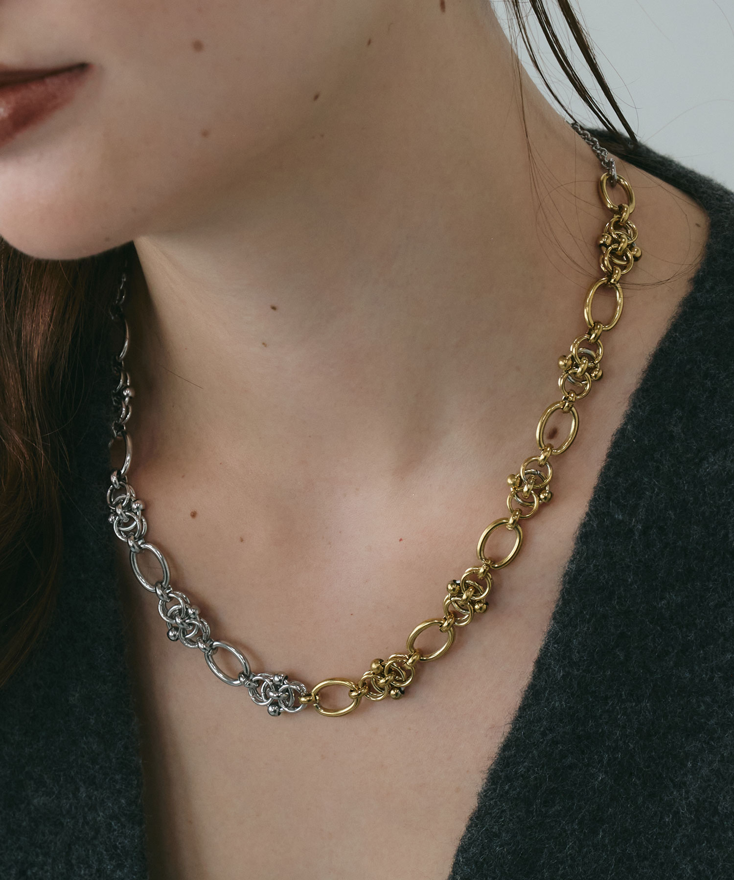 サークルチェーンステンレスネックレス【lucenzio】