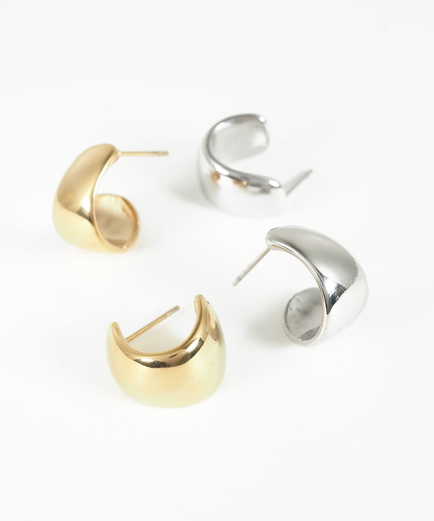 メタルスワールステンレスポストピアス【lucenzio】