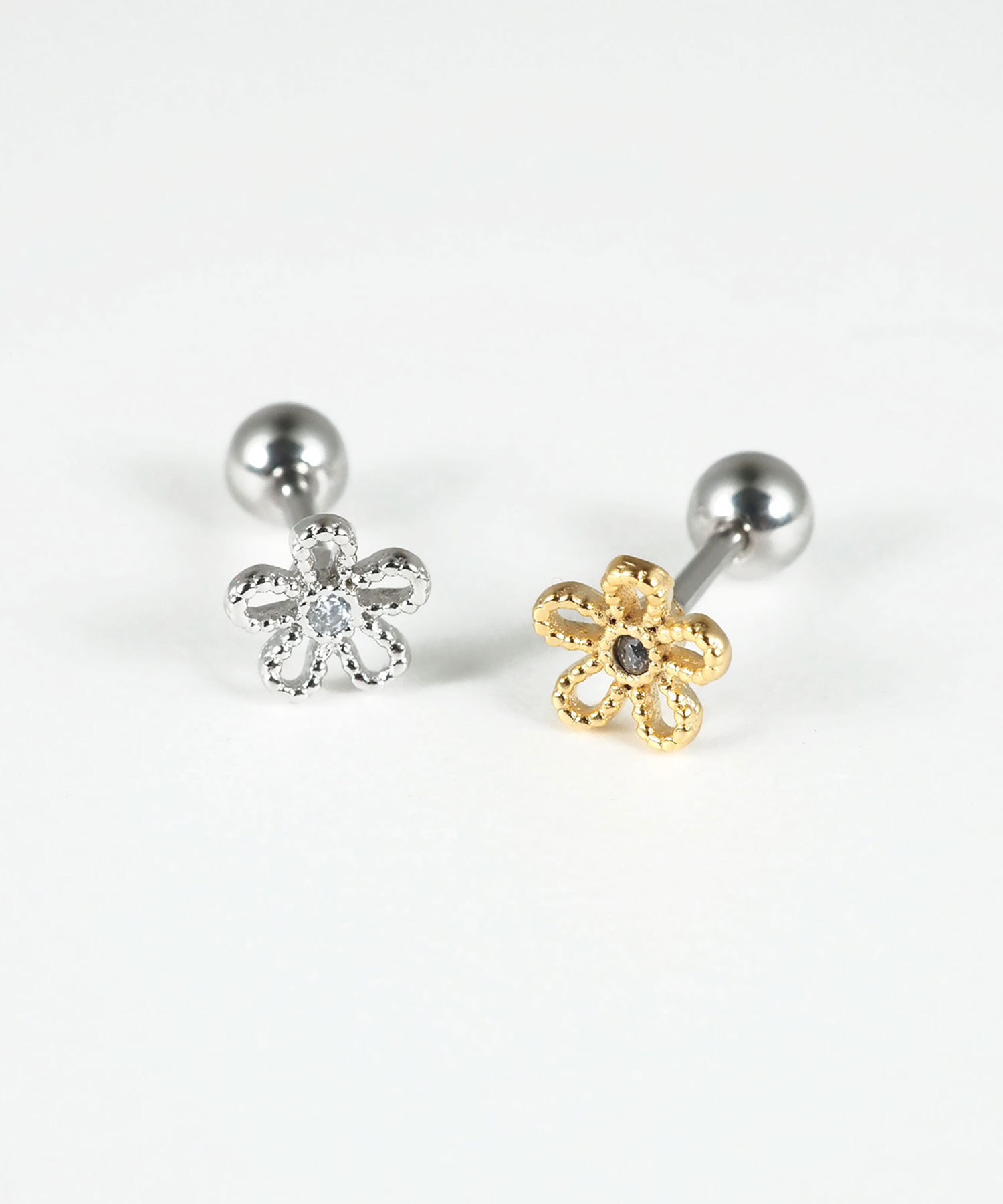 フラワーサージカルステンレスボディピアス
