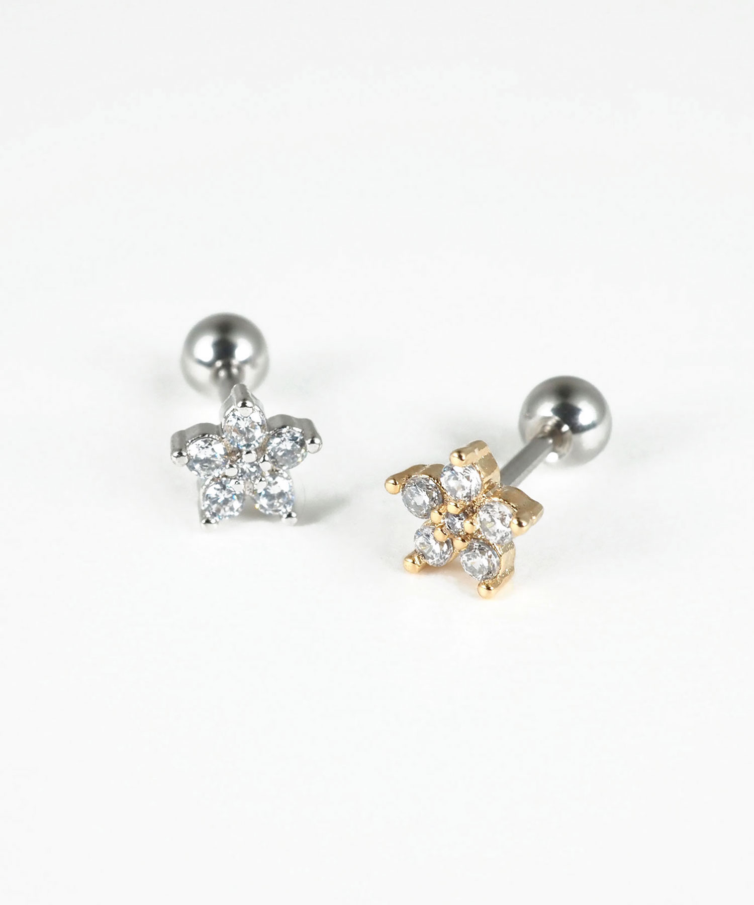 ジルコニアフルールサージカルステンレスボディピアス