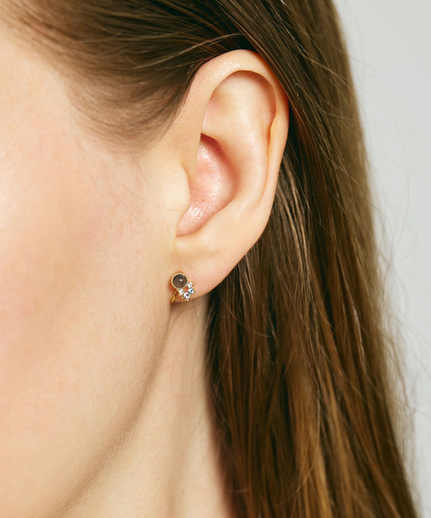 ナチュラルストーンシューティングスターイヤリング【MUK Dreamy stone】