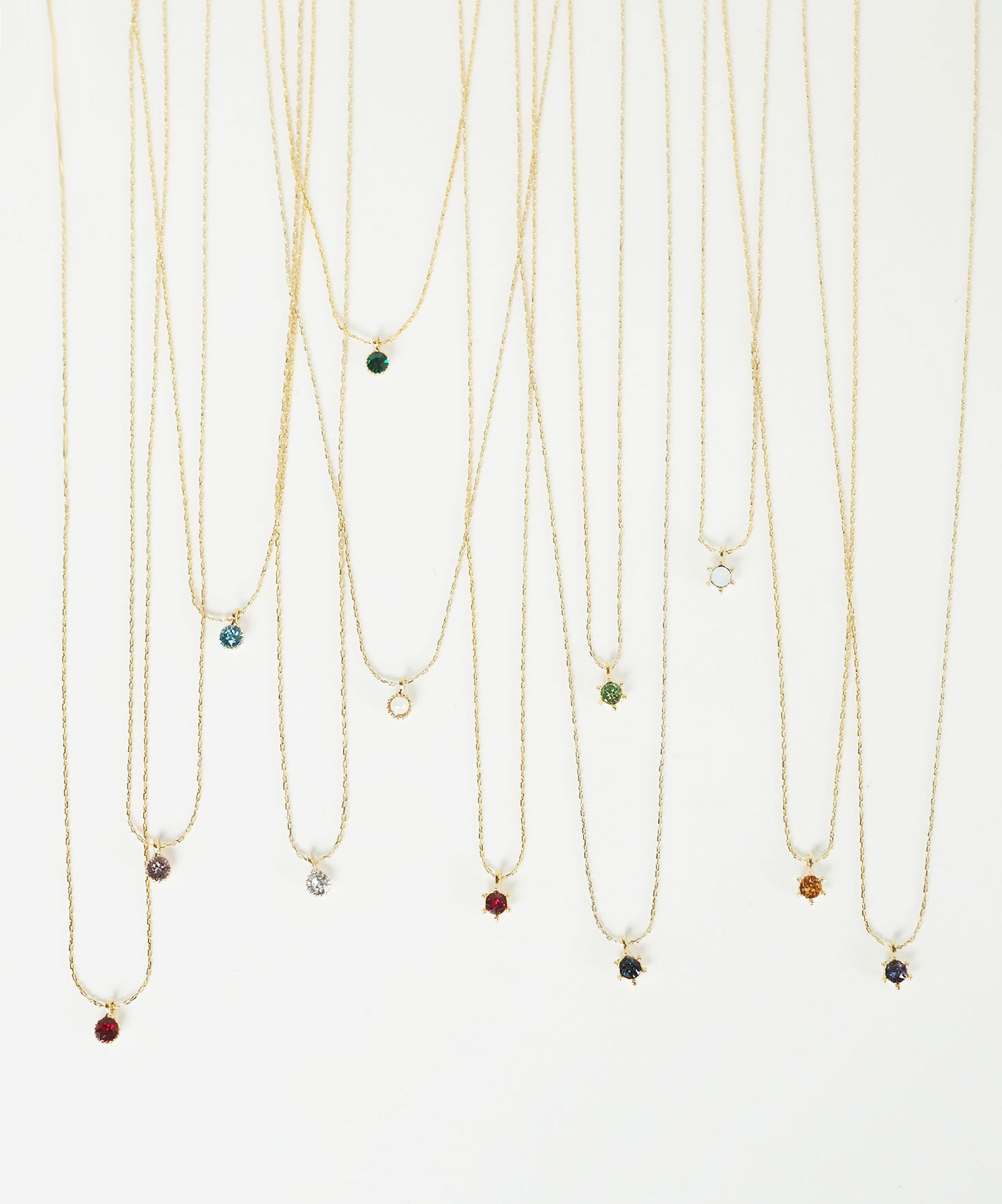 バースデーストーンカラーネックレス【Juno Briller】