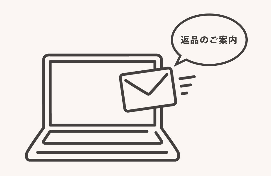 返品可能メールの送信